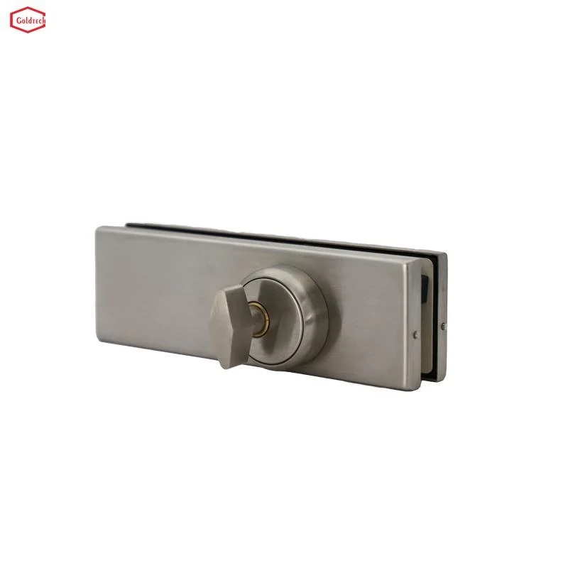 Commercial Swing Glass Door Center Lock Stainless Steel Patch Fitting