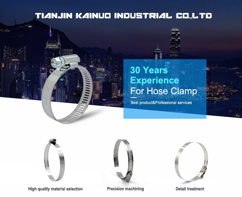 12.7mm Bandwidth W2 Stainless Steel Worm Gear American Type Flexible Marine Grade Hose Clamp Hose Clip Adjustable Pipe Tube Clamps for Telescope, 13-23mm
