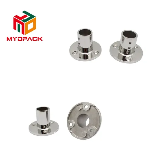 Stainless Steel 90 Degree Crcular Pipe Seat Yacht Railing Base Marine Hardware Flange Pipe Seat 
