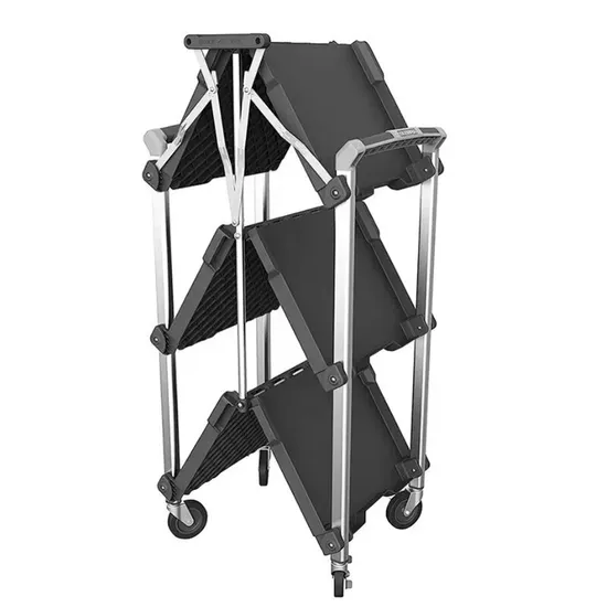 Shelf Heavy Duty Food Service Cart Rolling Cart with Lockable Wheels 