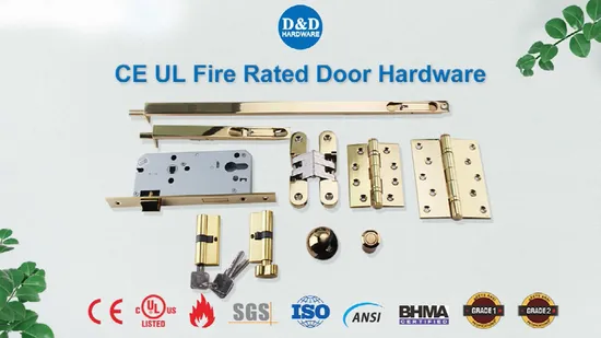 CE Fire Rated Security Lock UL Door Hinge Sliding Barn Handle Panic Bar Furniture Construction Building ANSI Commercial Brass Glass Shower Door