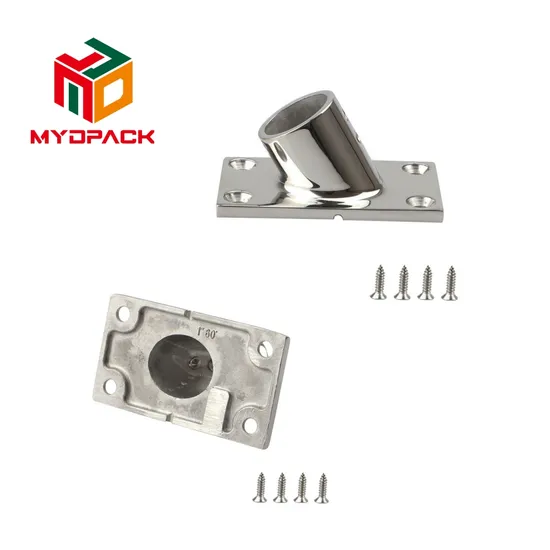 Stainless Steel Pipe Base Marine Railing 60 Degree Pipe Base Yacht Railing Base Marine Hardware 