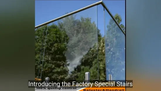 Factory Special Stairs Modern Hardware Balustrade Handrail Post Steel Stair Glass Railing Staircase