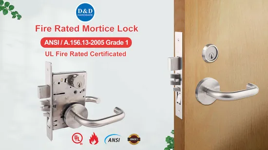 Security UL Listed Fire Rated Stainless Steel Mortise Lock for Front Door 