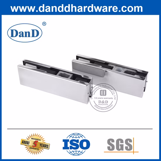 Factory Supplier Stainless Steel Hardware Cover Aluminum 7.5mm Sliding Glass Door Hinge Pivot Patch Fitting